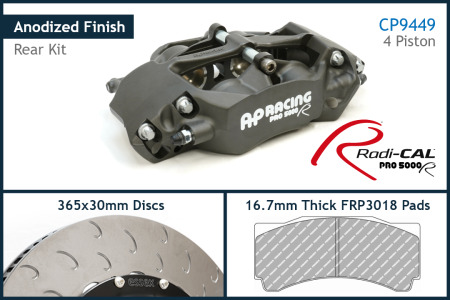 AP Racing by Essex Radi-CAL Competition Brake Kit with Electronic Parking Brake (Rear CP9449/365mm)- G87 M2, G80 M3, G82 M4